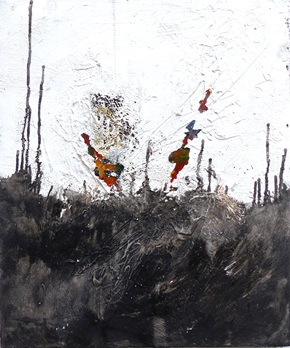 Geburt eines Schmetterlings 2/ 2023 &ndash; Acryl und &Ouml;l auf Leinwand 50cm x 60 cm