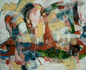 Forest in the wind / 2008 – Öl und Acryl auf Leinwand 110cm x 90cm